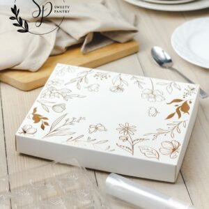 10PCS - SB HOLES FLORAL - Box kotak packaging dus sekat mika kue nastar