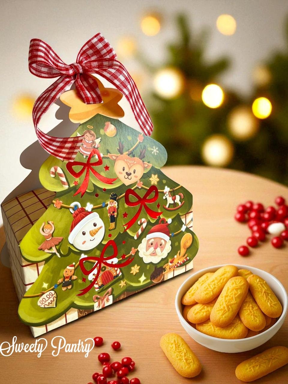 10PCS - TB TOP TREE - Box Hampers Natal Dus Packaging Gift Christmas Kemasan Kue Kering