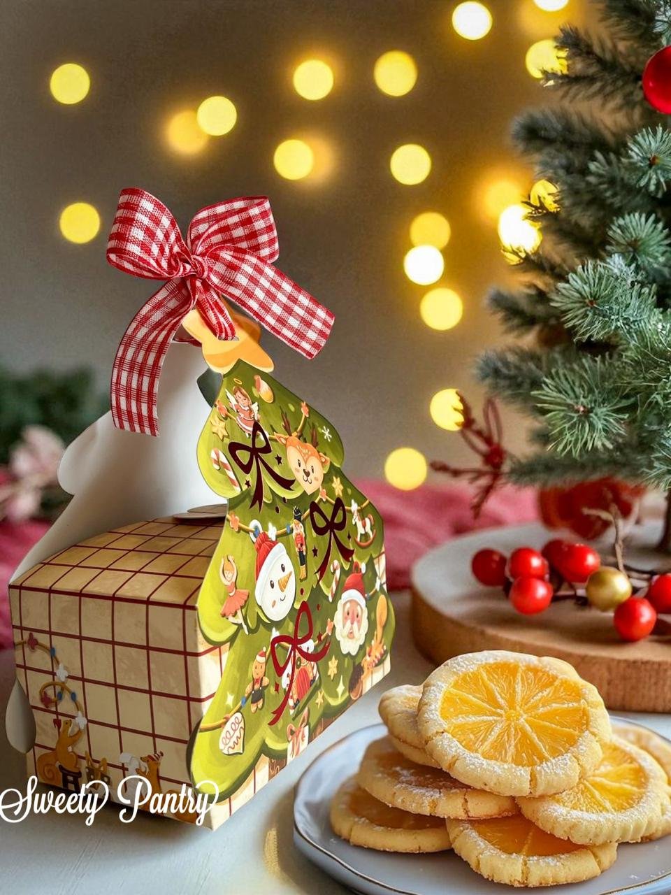 10PCS - TB TOP TREE - Box Hampers Natal Dus Packaging Gift Christmas Kemasan Kue Kering - Image 2
