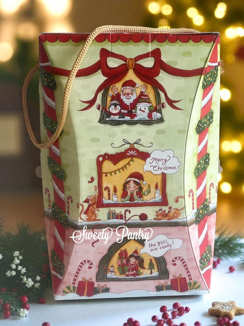 10PCS - TBC MAPLE - Box Toples Hampers Natal Dus Packaging Christmas Kemasan Kue Kering - Image 2