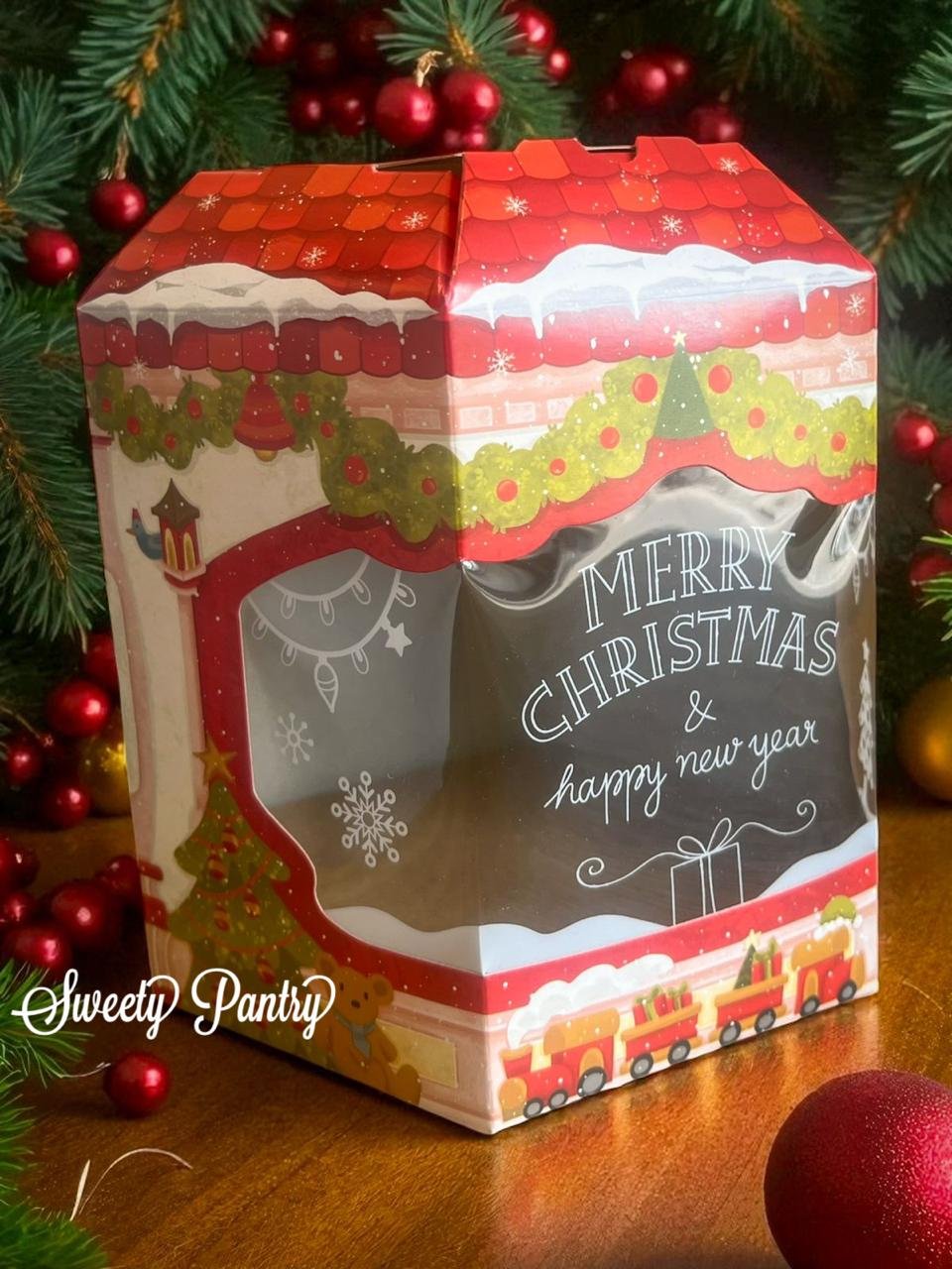 10PCS - TBC SANTA SHOP - Dus Toples Packaging hampers Natal Box Christmas isi 2 uk 500gr - Image 3