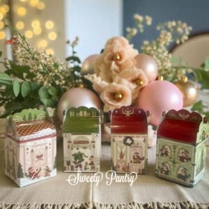 12PCS - TBC SNOWMERE CITY - Box Mini Hampers Christmas Gift Packaging Natal Kotak Toples Jar