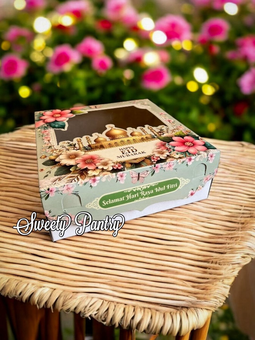 10PCS - UMAR - dus cake box packaging Kotak lebaran idul fitri 22x22x8 cm - Image 2