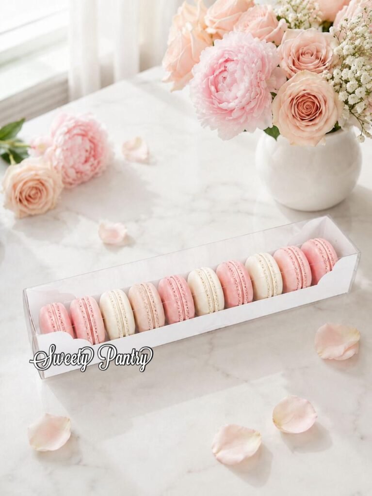 10PCS - WB-MAC10 W - Box kue / dus / packaging kue macaron White