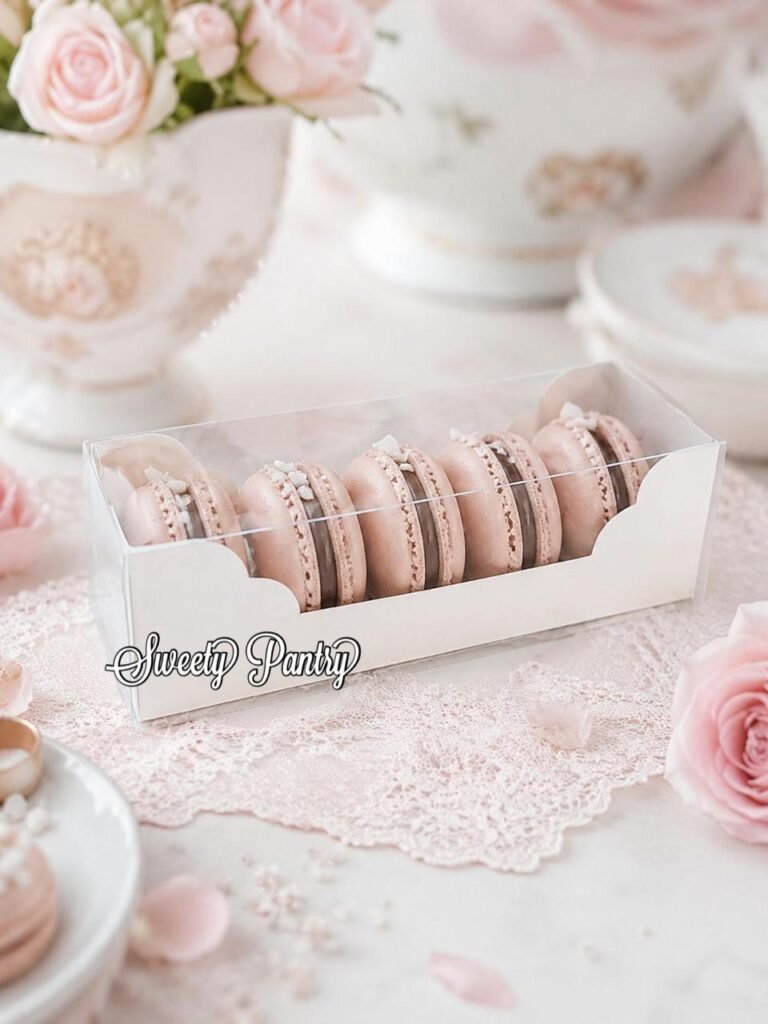 10PCS - WB-MAC5 W - Box kue / dus / packaging kue macaron White
