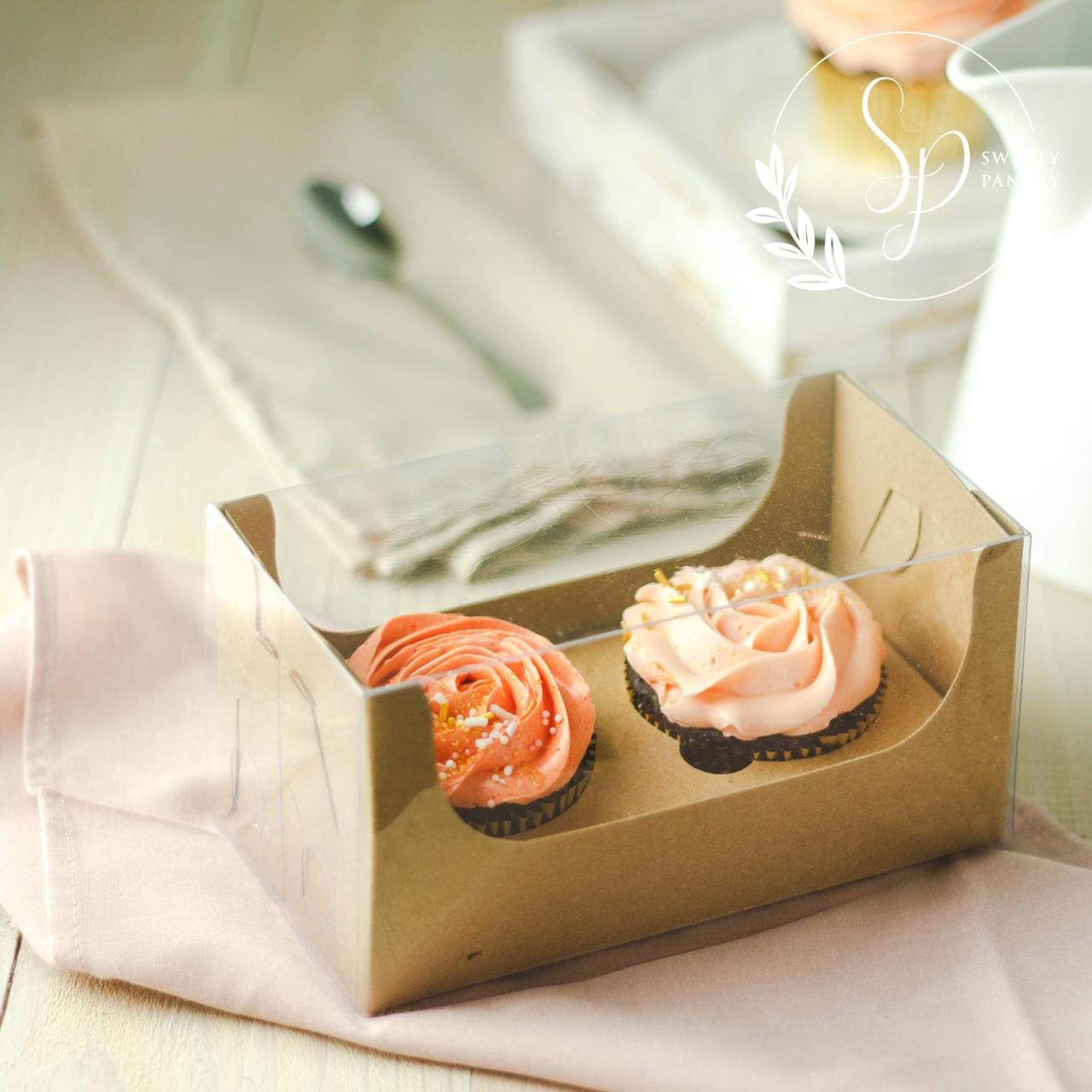 10PCS - WB170909 B - Dus Cupcake/Box kue model Mika Cupcake isi 2 - Image 4