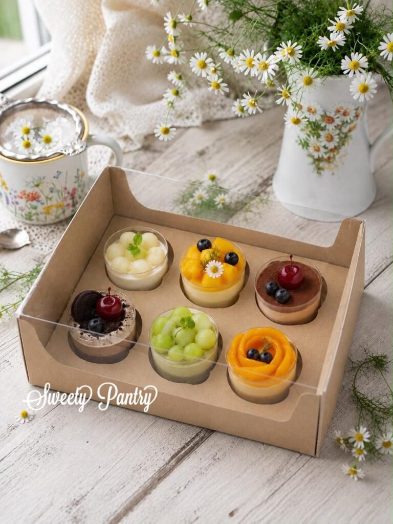 10PCS - WB241709 - Dus Cupcake Box kue model Mika Cupcake isi 6