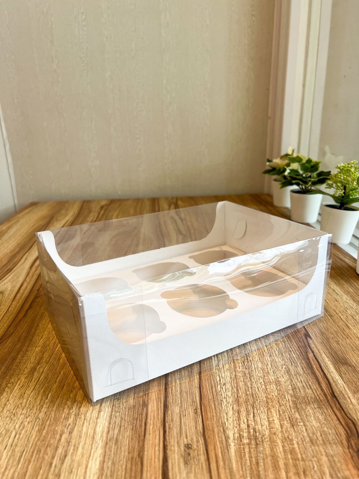 10PCS - WB241709 W - Dus Cupcake Box kue model Mika Cupcake isi 6 - Image 5
