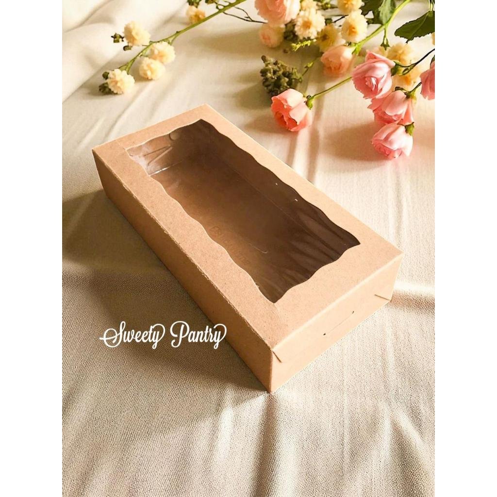 10PCS - CB231105 - Dus kue Brownies box Packaging Brownies 23x11x5cm Coklat - Image 3