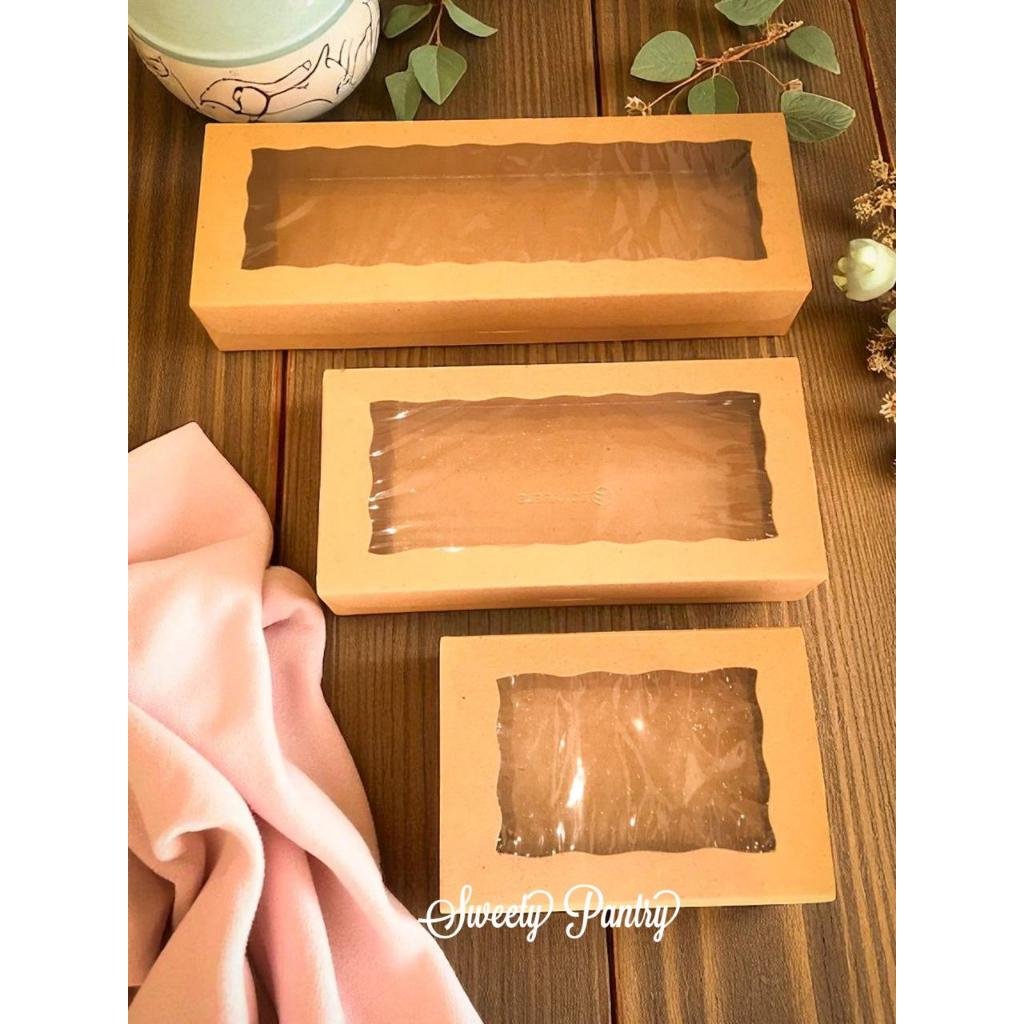 10PCS - CB161105 - Dus kue Brownies box Packaging Brownies 16x11x5cm Coklat - Image 3