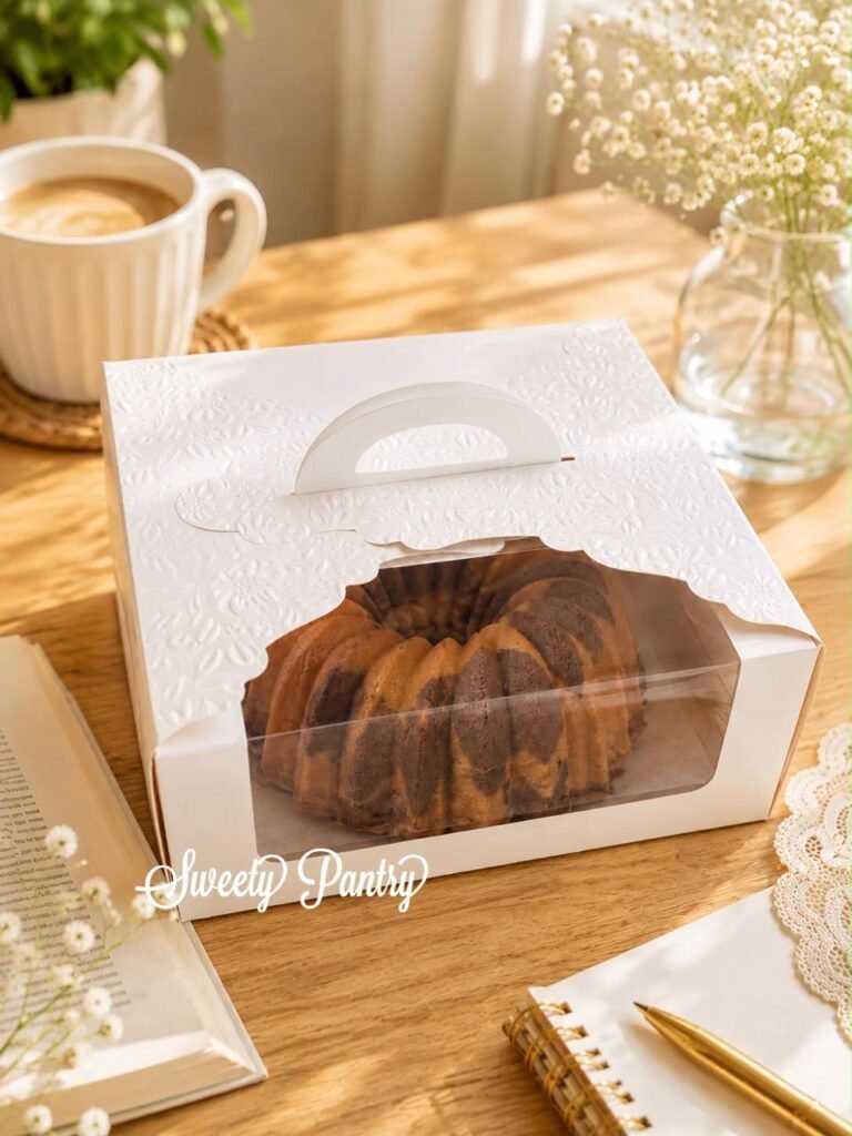 5PCS - 42510 W MK EMBOSS - Box Packaging Mika Cake Box Kotak Kemasan Dus Kue Uk 25x25x10cm