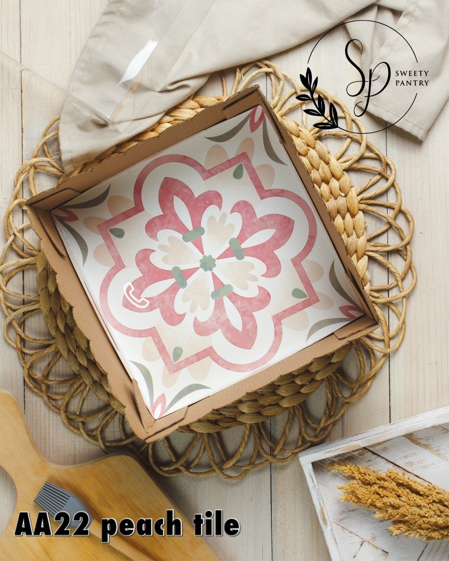 5PCS - TATAKAN AA MOTIF - Cake Tray alas kue Tatakan kue Makanan nampan Motif - Image 5