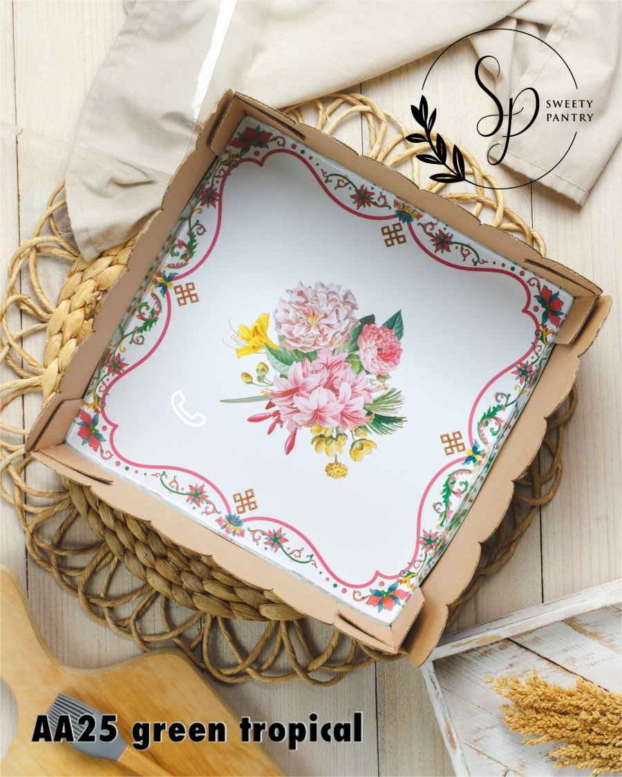 5PCS - TATAKAN AA MOTIF - Cake Tray alas kue Tatakan kue Makanan nampan Motif - Image 8