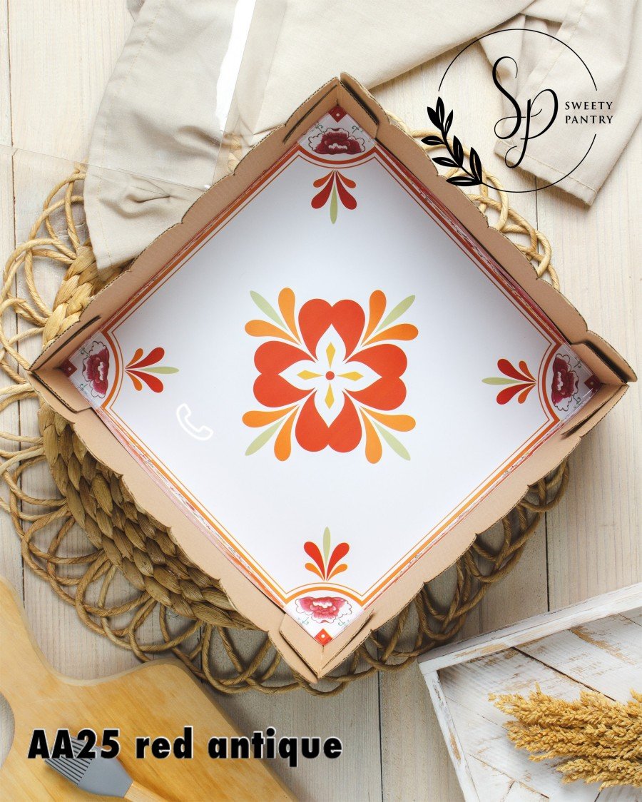 5PCS - TATAKAN AA MOTIF - Cake Tray alas kue Tatakan kue Makanan nampan Motif - Image 6