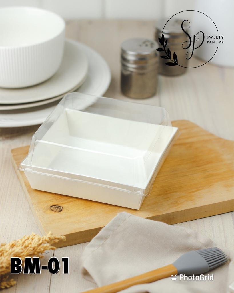 10PCS - BOX MIKA - cake case mika packaging kue salad burger hotdog