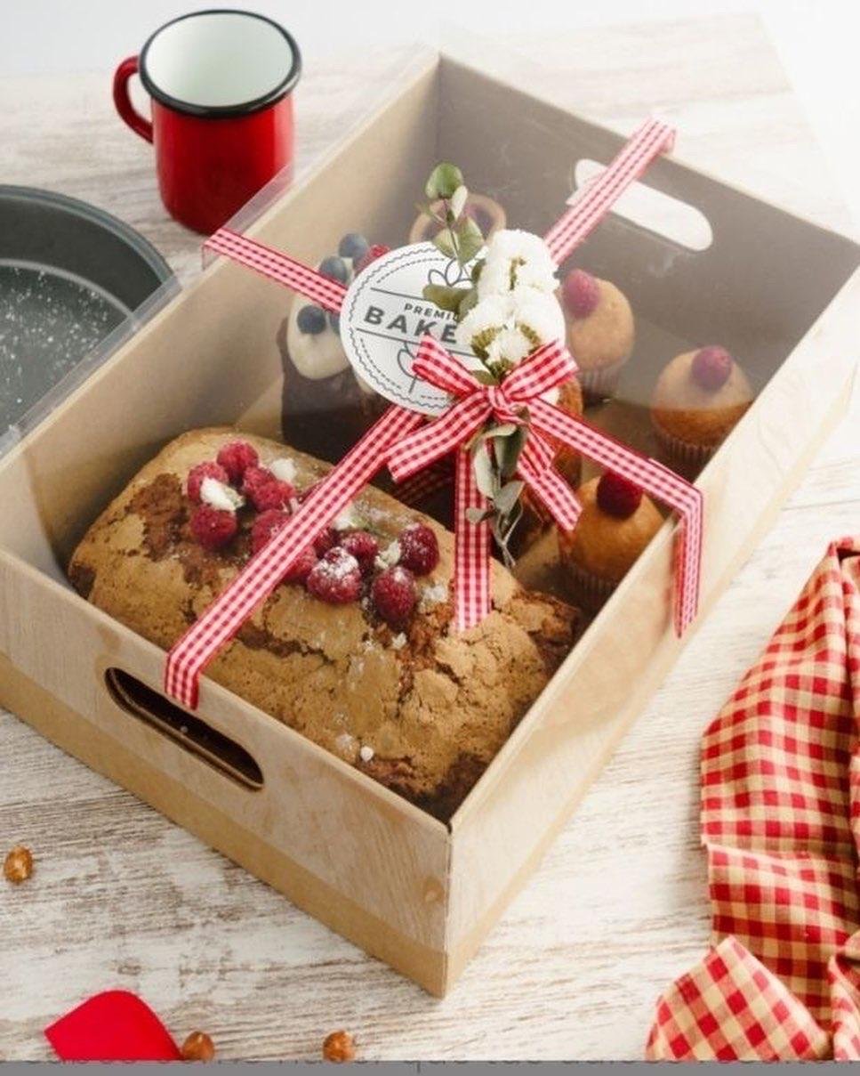 5PCS - BOX TRAY HANDLE - Dus Box tray makanan Packaging Kotak kue hampers Window cake nampan - Image 7