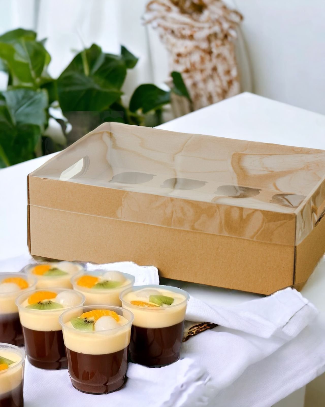 5PCS - BOX TRAY HANDLE - Dus Box tray makanan Packaging Kotak kue hampers Window cake nampan - Image 4
