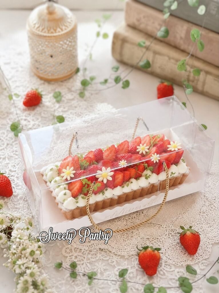 5PCS - BOX MIKA DELI - Dus mika bolu gulung box packaging roll cake Kotak kue Persegi panjang