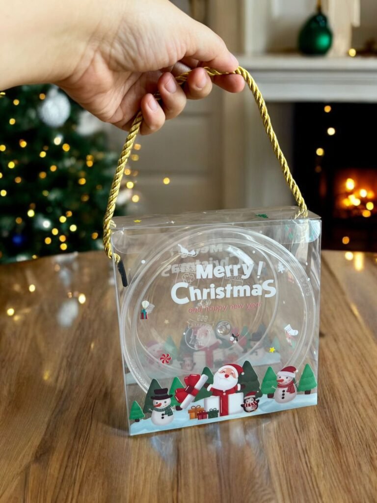 10PCS - Maggie - box mika Natal kotak kue kering packaging Toples Dus botol Uk 14x14x7cm