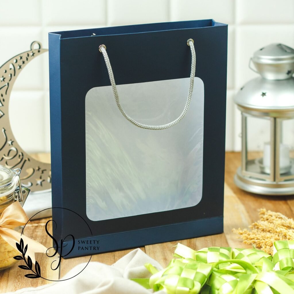 10PCS - Paper bag paperbag SB Holes Navy