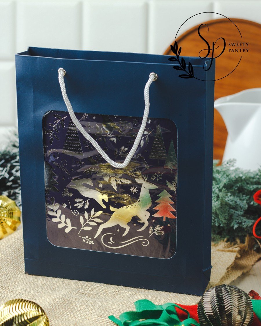 10PCS - Paper bag paperbag SB Holes Navy - Image 2