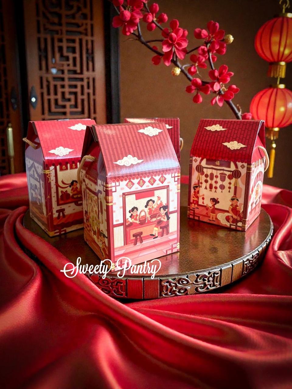 12PCS - TBL CHINATOWN - Hampers Mini Gift Box Imlek Dus Toples Jar Packaging CNY - Image 3