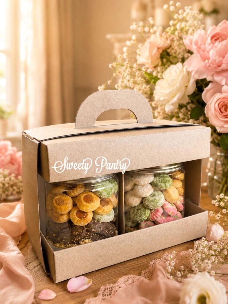 10PCS - TJ94187 B - Box Toples Kue Kering Jar Plastik Packaging Kemasan Cookies
