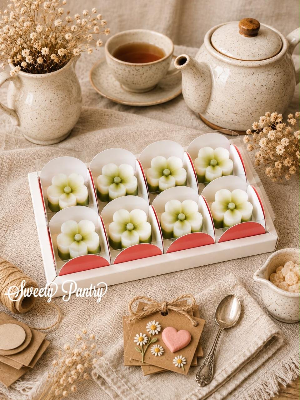 5PCS - WB PIE8 WHITE - dus cake box packaging Kotak hampers Pie buah isi 8 - Image 2