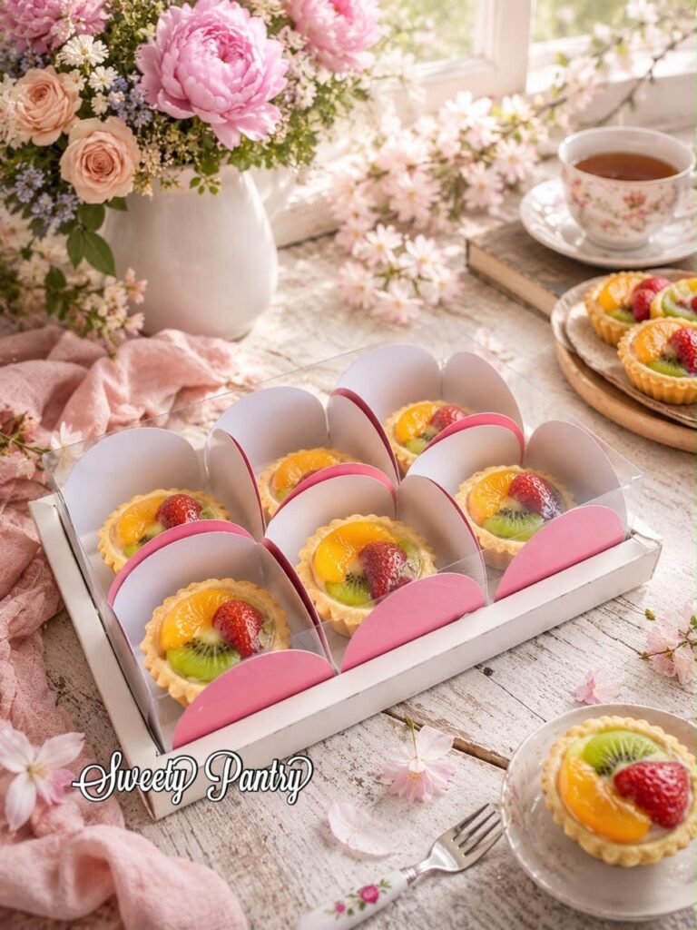 5PCS - WB PIE6 WHITE - dus cake box packaging Kotak hampers Pie buah isi 6