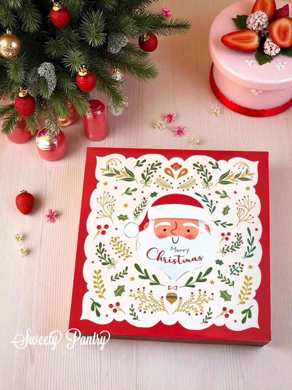 5PCS - BOX WINTER - Dus Kue Natal / Box Kue Natal / Packaging Kue Natal Uk 22x22 - Image 5