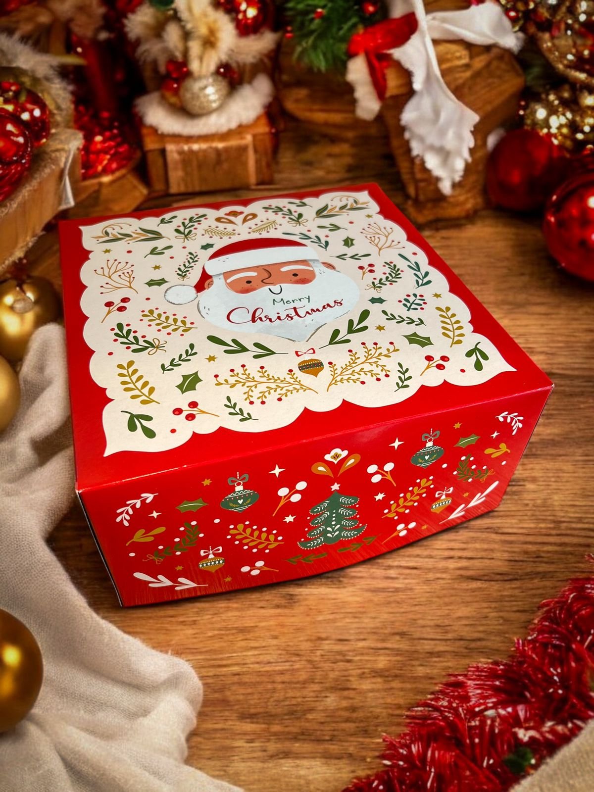 5PCS - BOX WINTER - Dus Kue Natal / Box Kue Natal / Packaging Kue Natal Uk 22x22 - Image 6