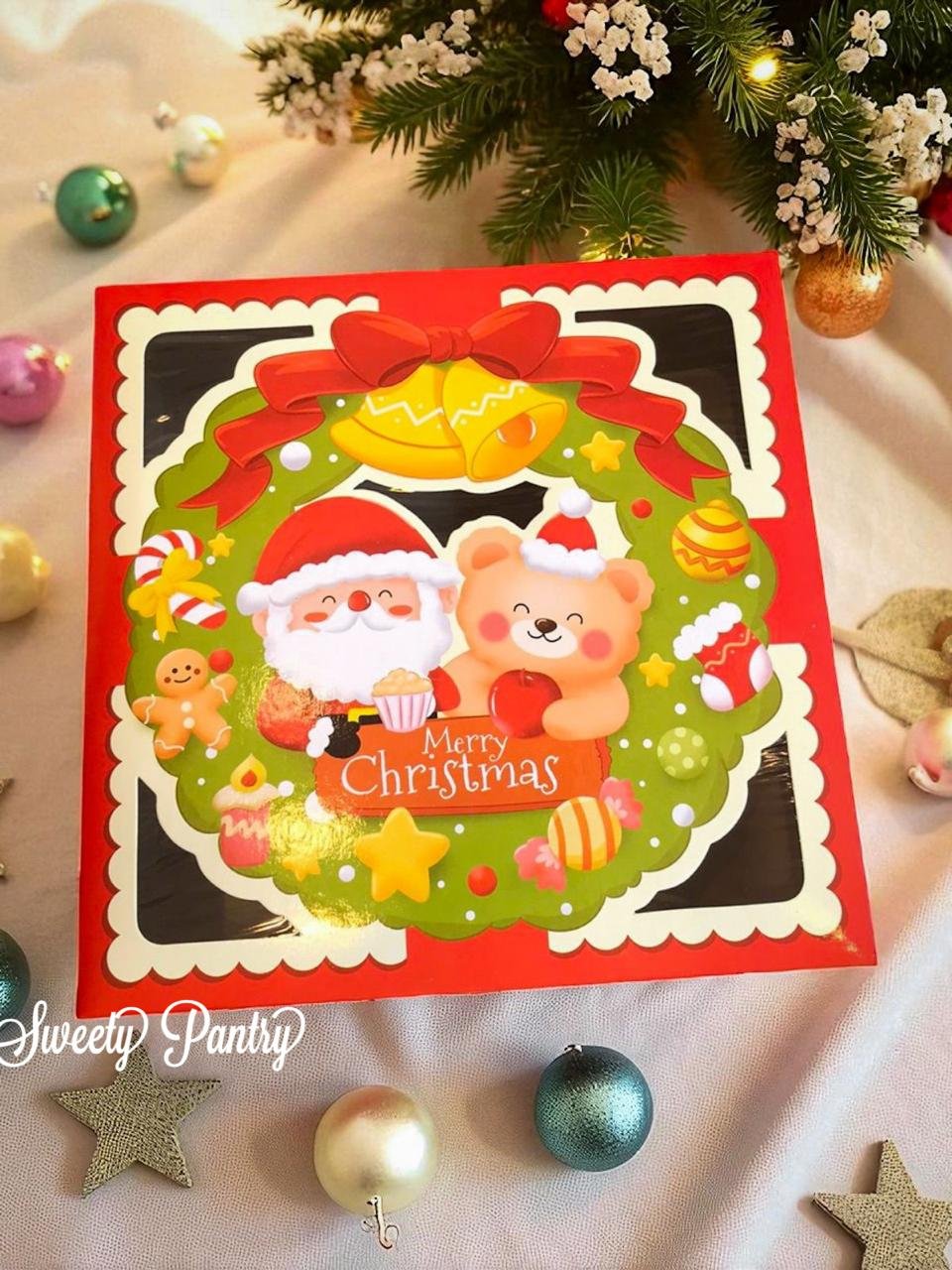 5PCS - BOX WINTER - Dus Kue Natal / Box Kue Natal / Packaging Kue Natal Uk 22x22 - Image 7