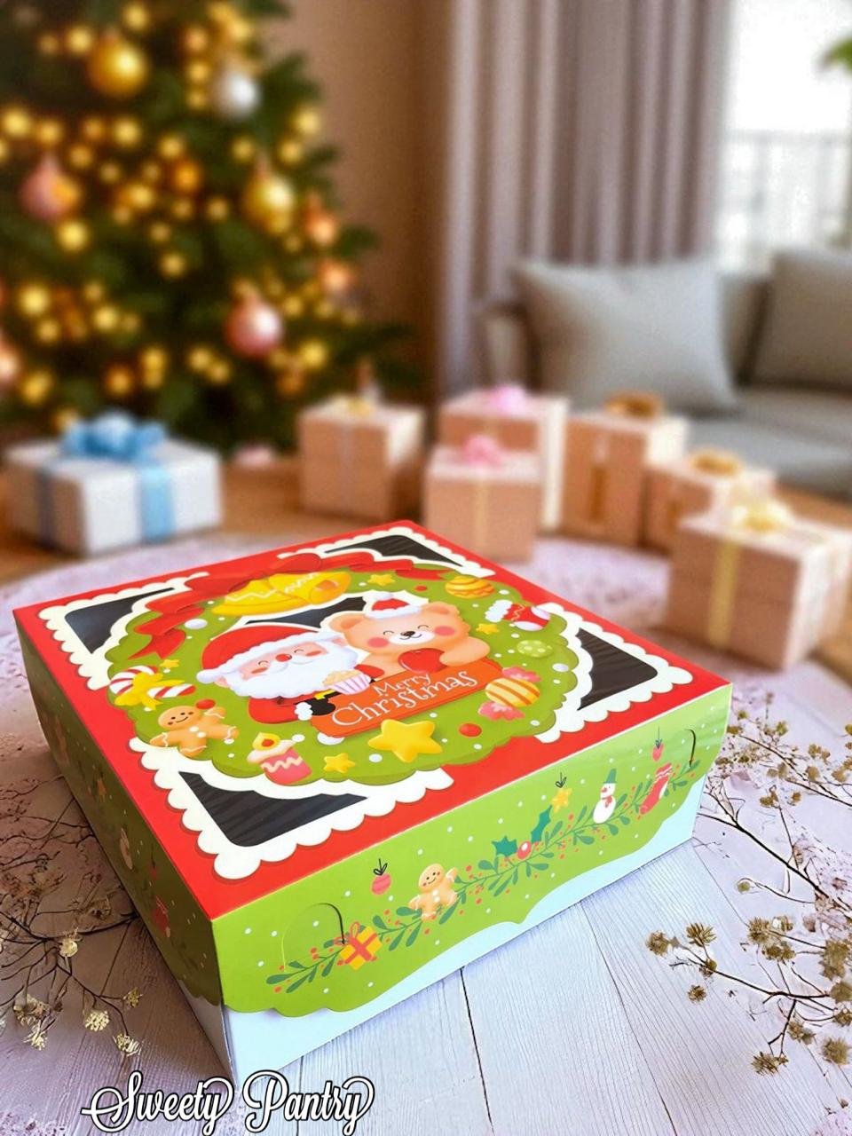 5PCS - BOX WINTER - Dus Kue Natal / Box Kue Natal / Packaging Kue Natal Uk 22x22 - Image 8