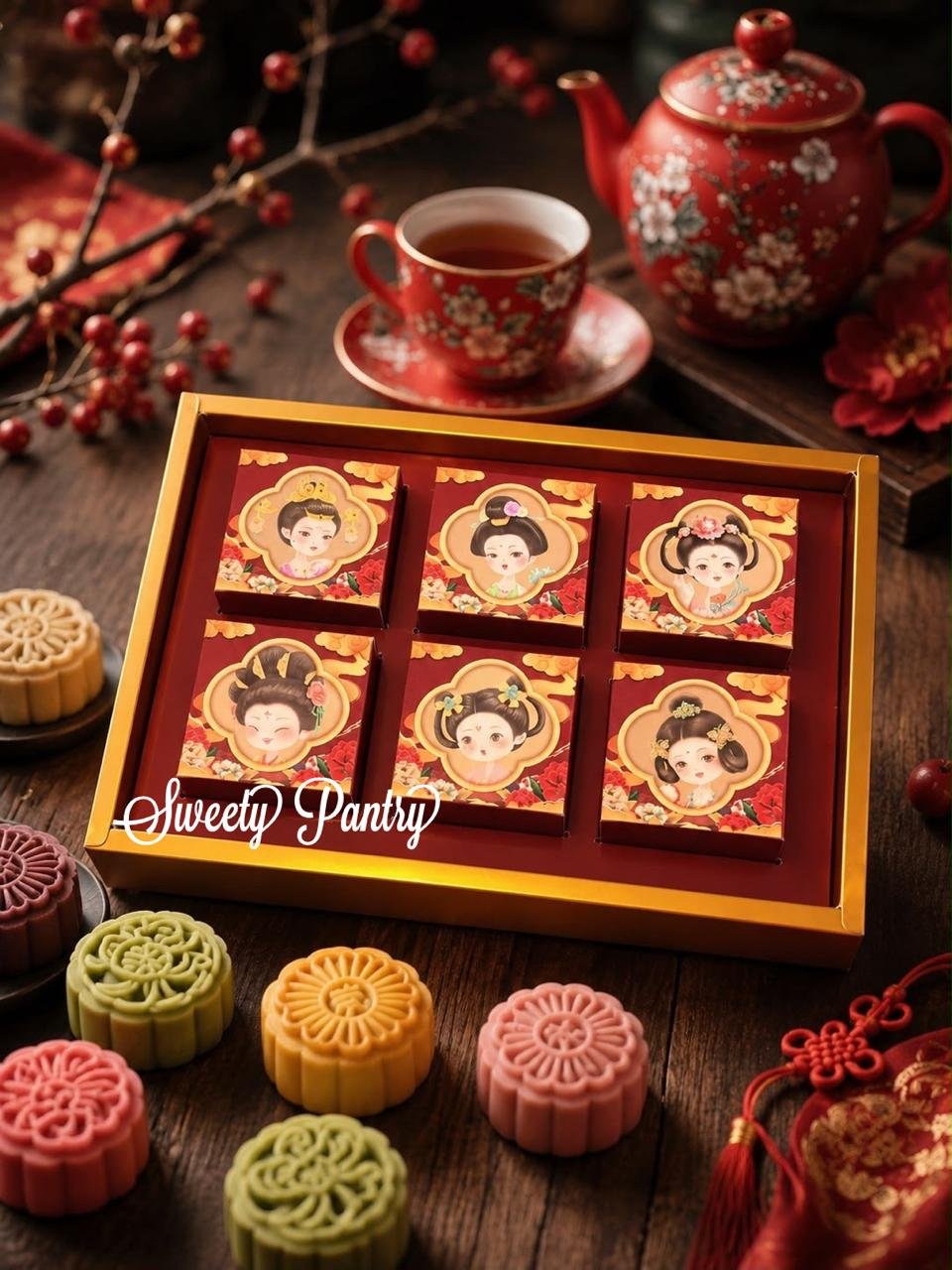 5PCS - YANFEI - Dus Cake Box Imlek Packaging Kotak Mooncake kue bulan CNY - Image 3