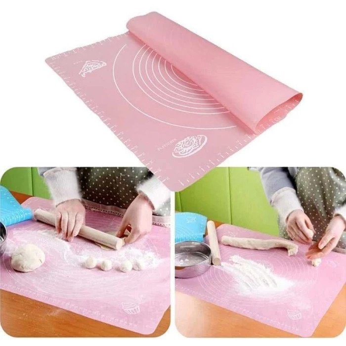 Alas Adonan Kue Silikon Anti Lengket Tatakan Rolling Ukuran 50 x 40 Cm Matras Baking Flexible Food Grade Multifungsi - Image 6